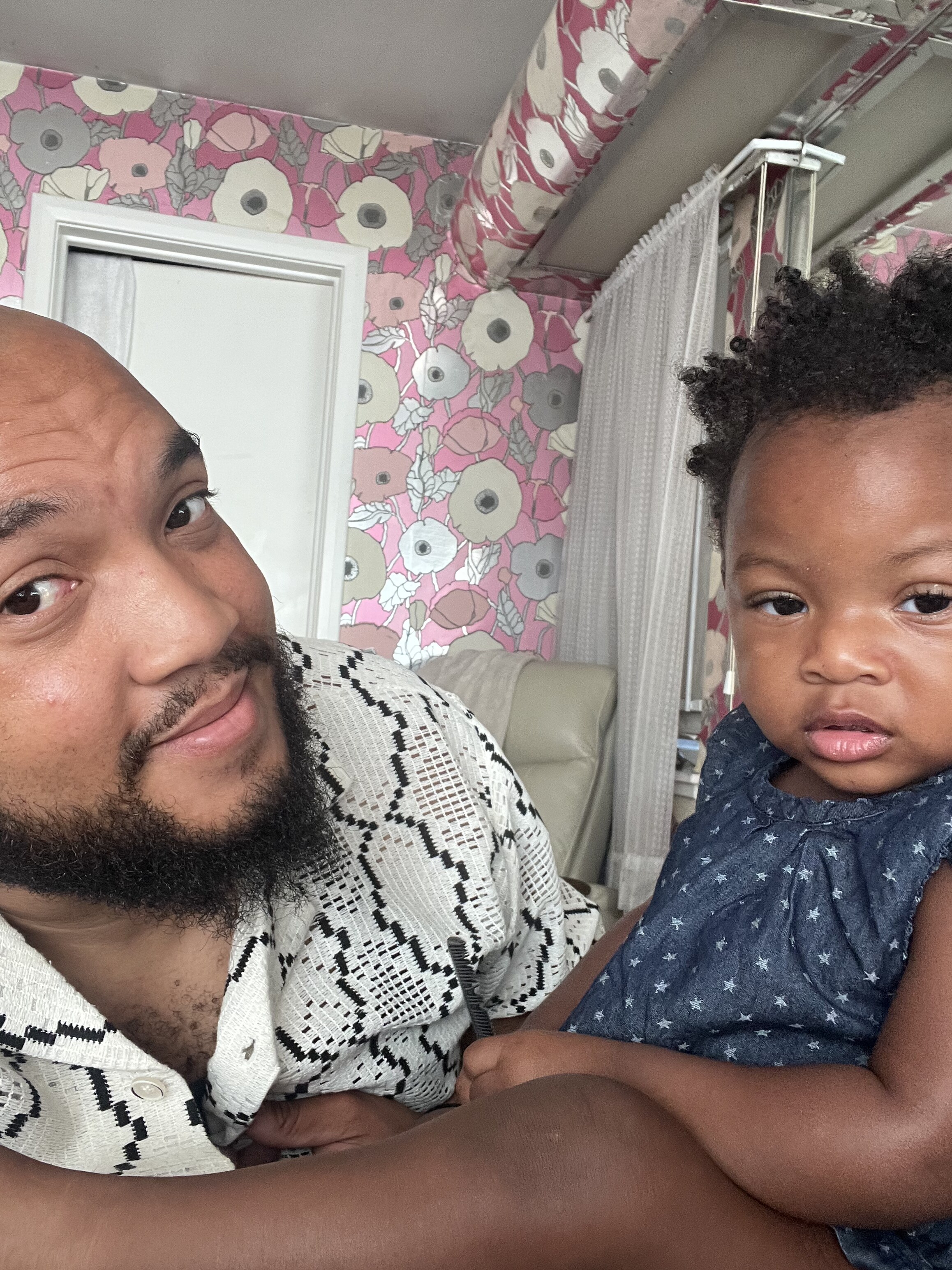 Calvin Mann II with his daughter
